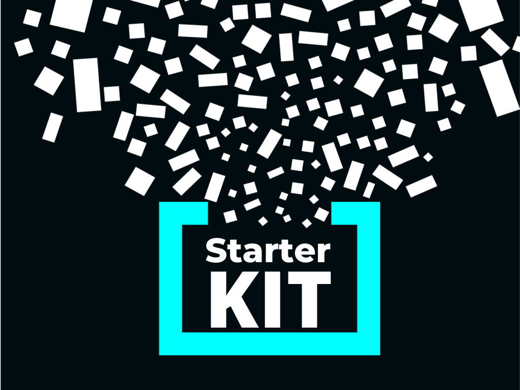 Starter Kit - backdrop system AV drop Starter Kit: Modularer Bühnenhintergrund