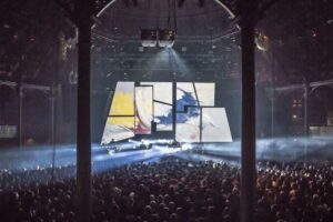 Custom backdrop project of a concert stage backdrop with mapping projection