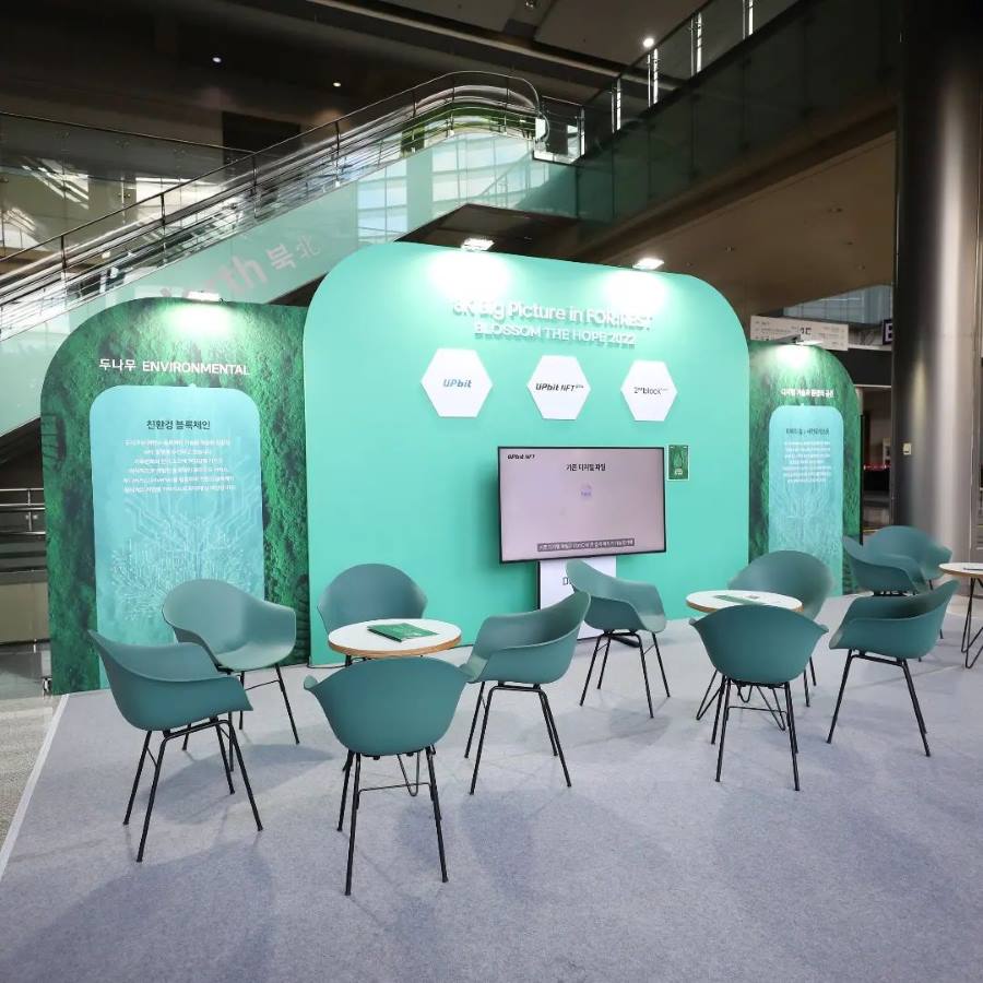 Bedruckter Hintergrund - Weltforstwirtschaftskongress - Seoul, Korea 2022